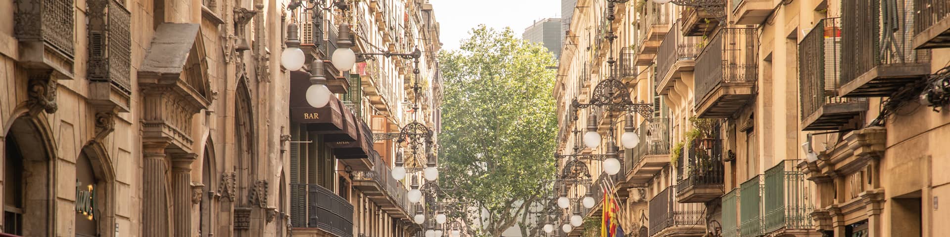 Gothic Quarter which includes a city and street scenes as well as a large group of people
