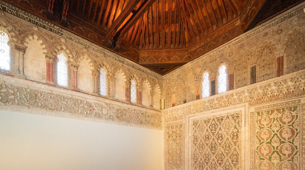 Synagogue of El Transito showing interior views and heritage elements