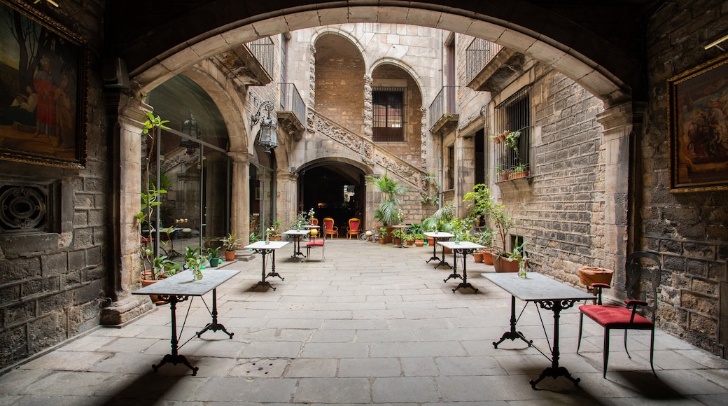 Palau de Dalmases featuring interior views and heritage elements