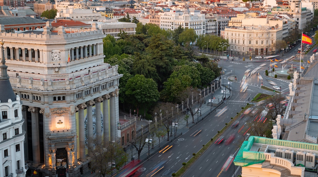 Circulo de Bellas Artes showing a sunset, a city and landscape views