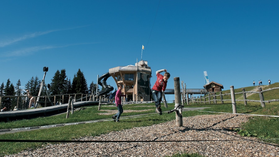 Klosters-Serneus showing a park as well as children