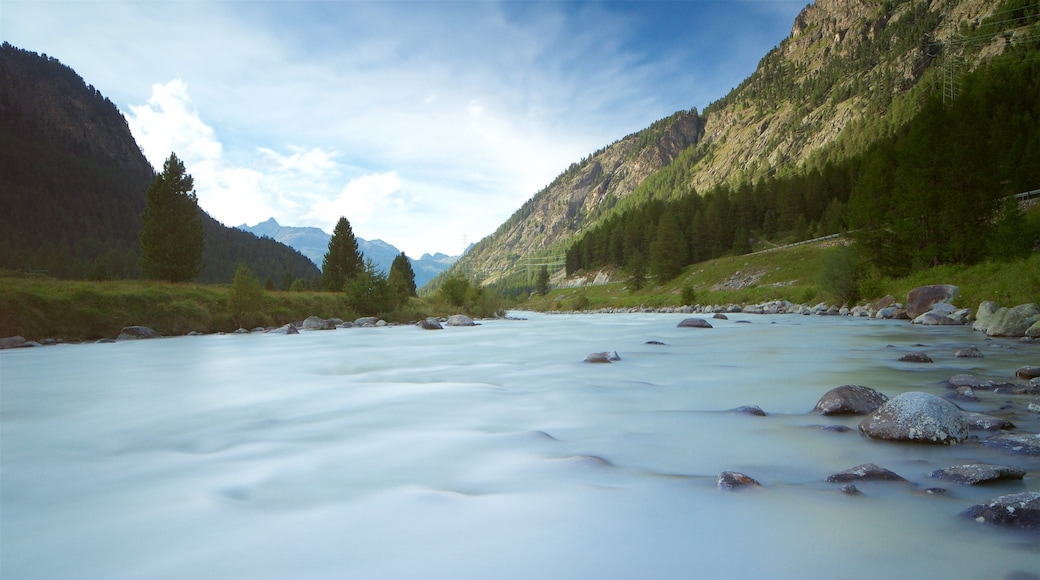 Pontresina showing tranquil scenes and a river or creek