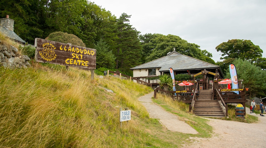 Llandudno ski slope showing signage