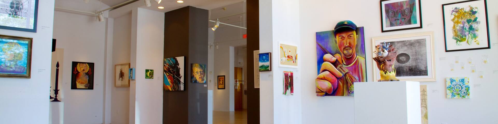 Morean Arts Center featuring interior views and art