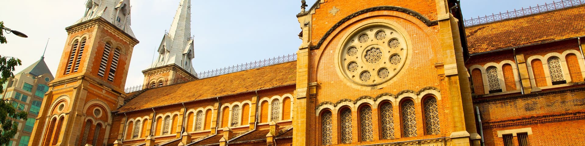 Ho Chi Minh City Notre Dame Cathedral which includes a city, a church or cathedral and religious aspects