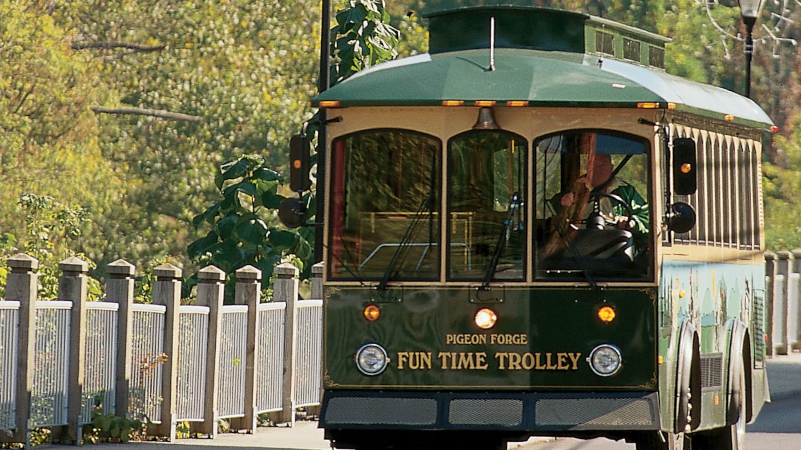 Gatlinburg - Pigeon Forge showing street scenes and vehicle touring