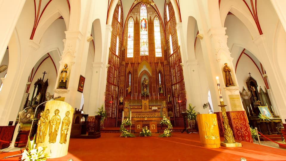 St. Joseph Cathedral featuring interior views, a church or cathedral and religious elements