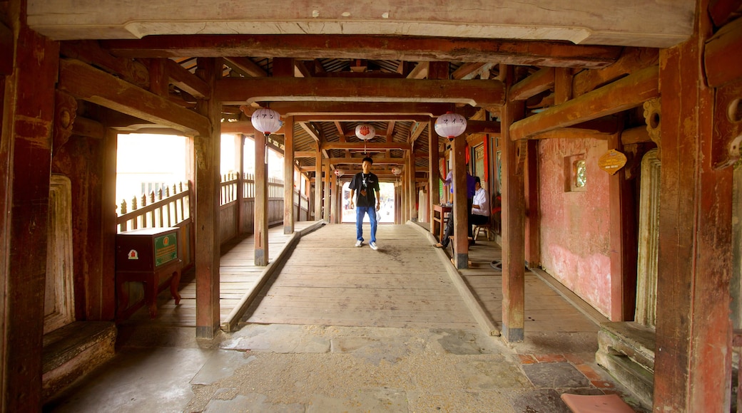 Japanese Bridge showing a bridge, interior views and heritage architecture