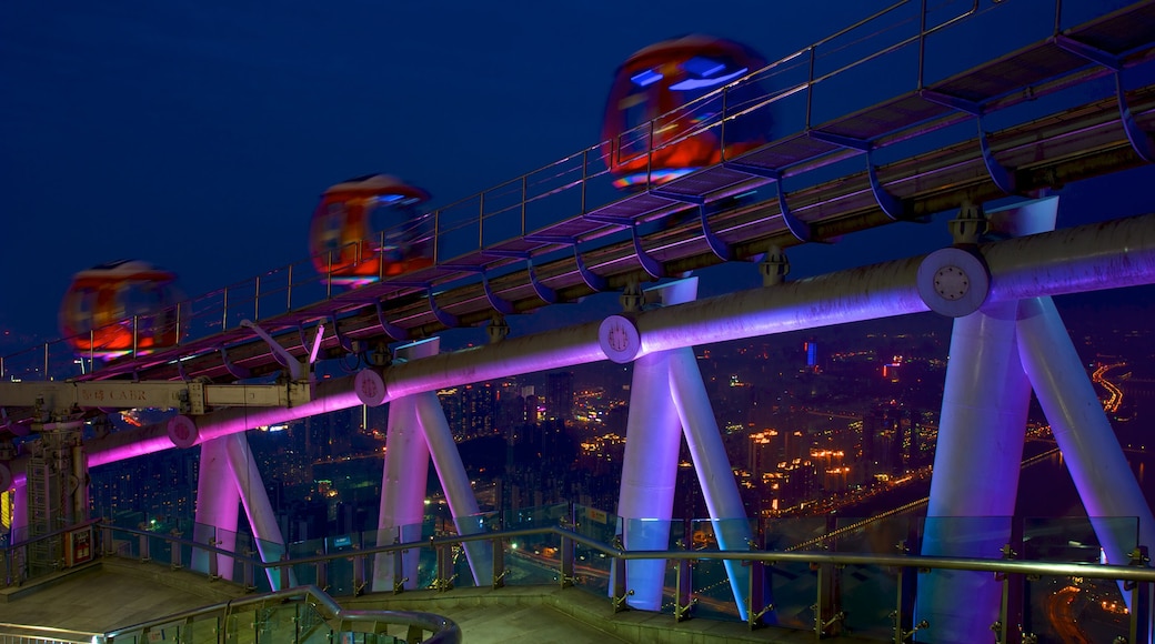 Canton Tower featuring modern architecture, a gondola and night scenes