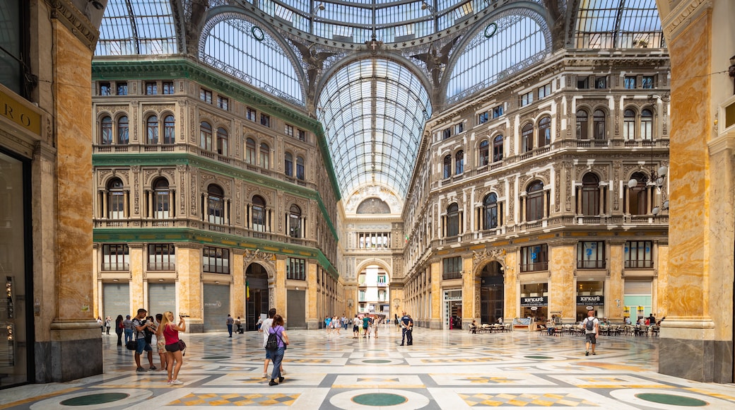 Galleria Umberto I which includes a square or plaza, interior views and heritage elements