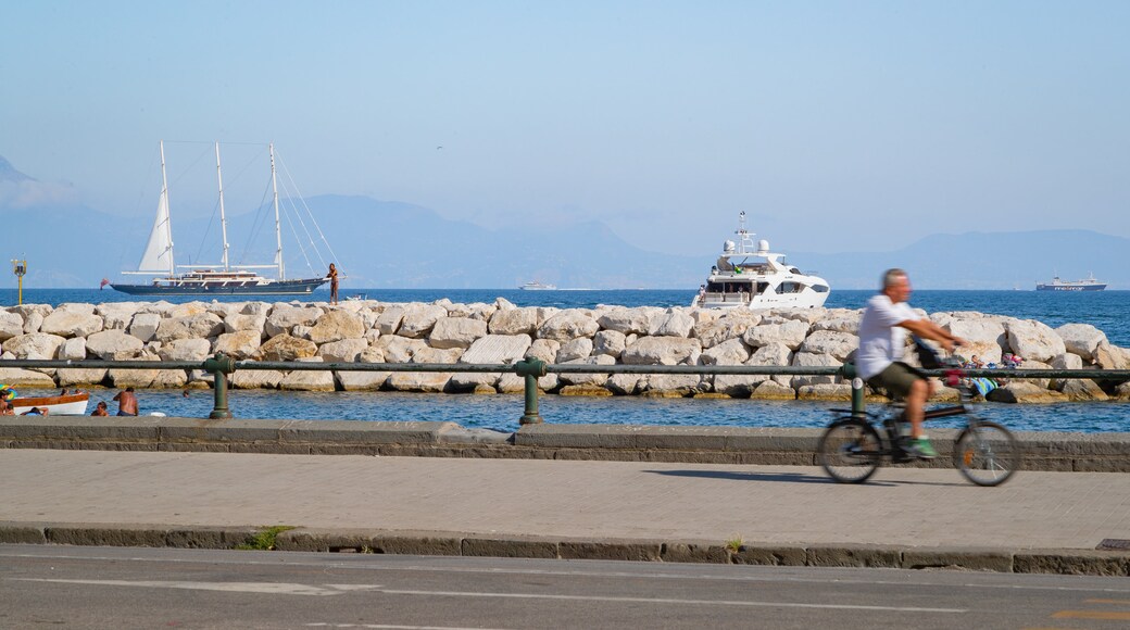 Via Caracciolo e Lungomare di Napoli showing general coastal views