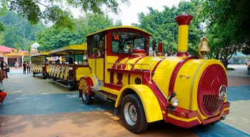 Chimelong Paradise mit einem Eisenbahnbetrieb und Fahrten