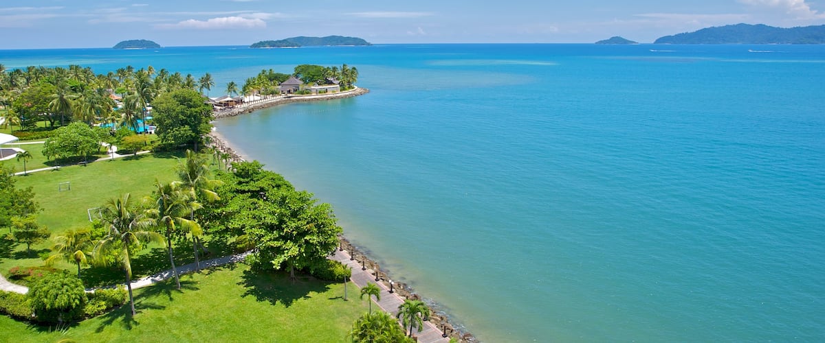 Kota Kinabalu montrant scènes tropicales, vues littorales et ville côtière