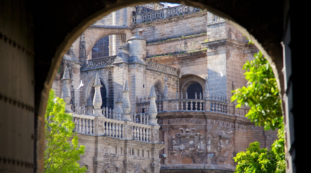 Alcazar som inkluderar chateau eller palats och historisk arkitektur