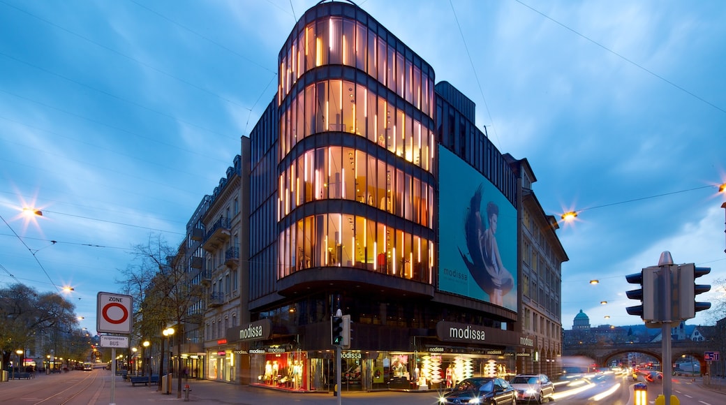 Bahnhofstrasse featuring street scenes, modern architecture and a city
