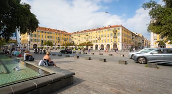 Place Garibaldi which includes a fountain and a square or plaza