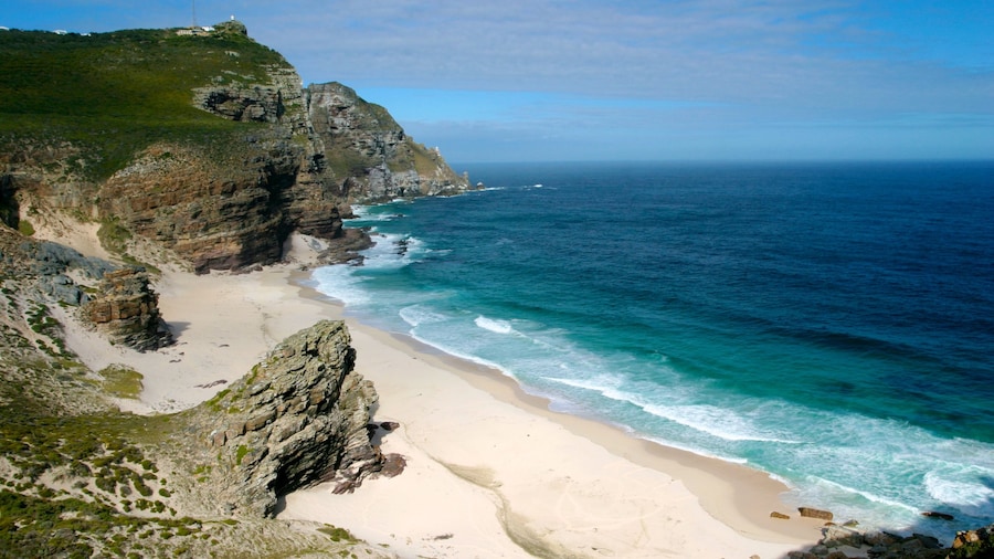 Cape of Good Hope showing a sandy beach, landscape views and general coastal views
