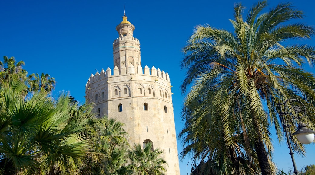 Seville showing a castle, views and heritage architecture