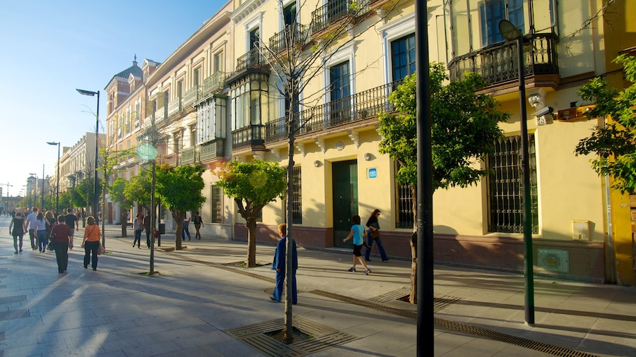 Sevilla mit einem Stadt und Straßenszenen