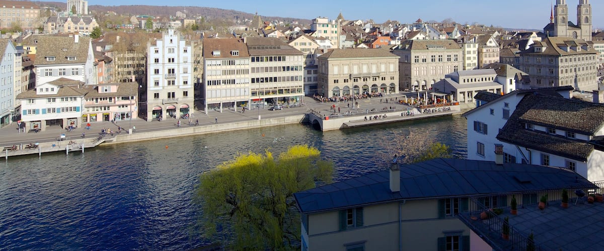 Lindenhof which includes a house, a city and a river or creek