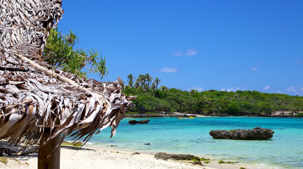 Port Vila toont tropische uitzichten en een zandstrand