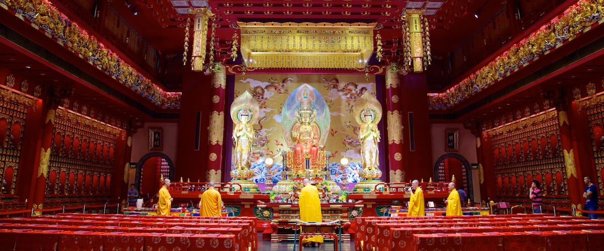 Chinatown showing interior views, religious elements and a temple or place of worship