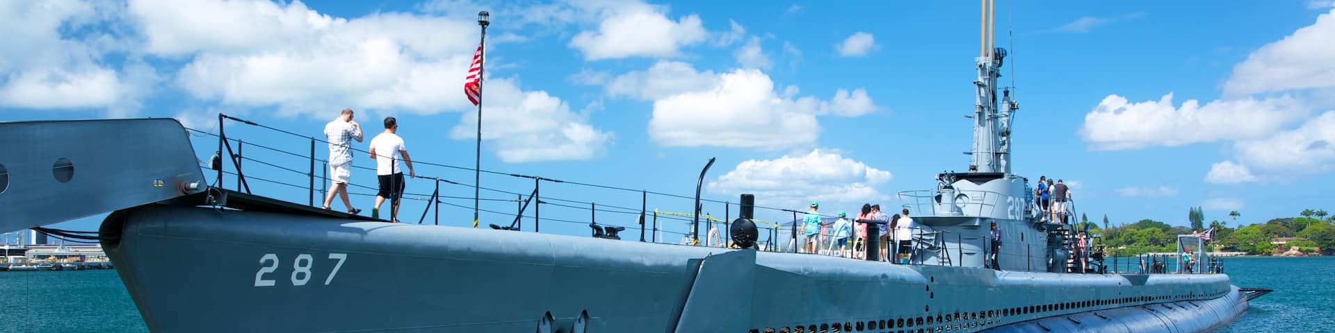 USS Bowfin Submarine Museum and Park showing a bay or harbor