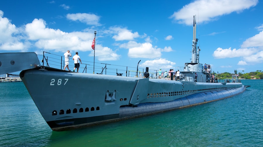 USS Bowfin Submarine Museum and Park showing a bay or harbor