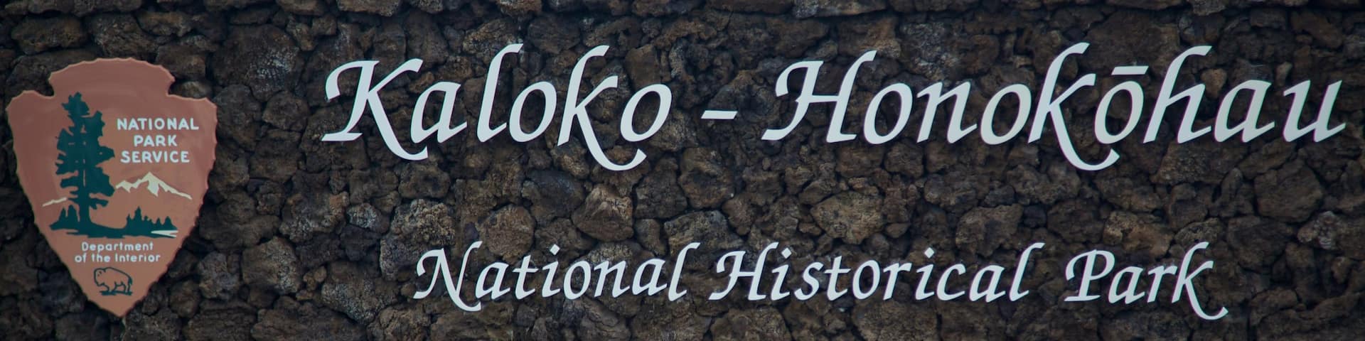 Kaloko-Honokohau National Historical Park showing signage