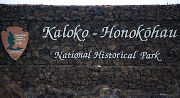 Kaloko-Honokohau National Historical Park featuring signage