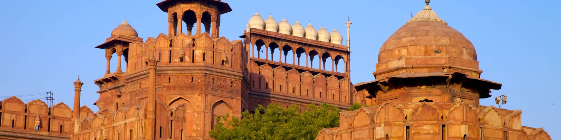 Red Fort showing heritage architecture and a castle