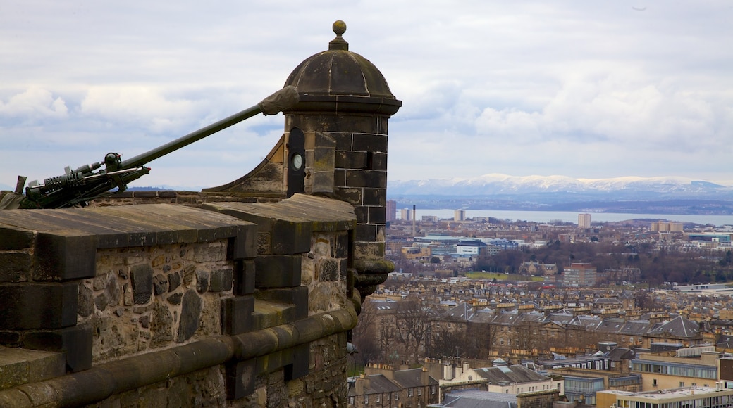 Edinburgh Castle featuring heritage architecture, a city and skyline
