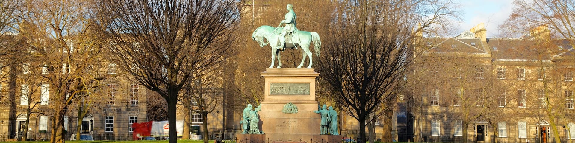 Georgian House which includes heritage architecture, a statue or sculpture and outdoor art