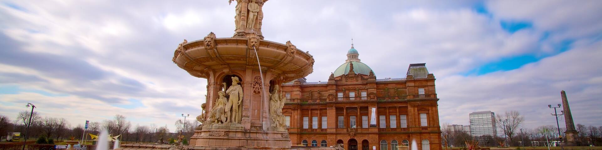 People\\\'s Palace and Winter Gardens showing heritage architecture, art and outdoor art