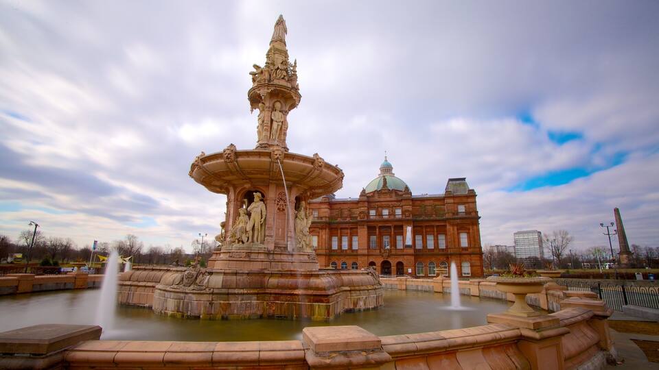 People\'s Palace and Winter Gardens das einen historische Architektur, Kunst und Springbrunnen