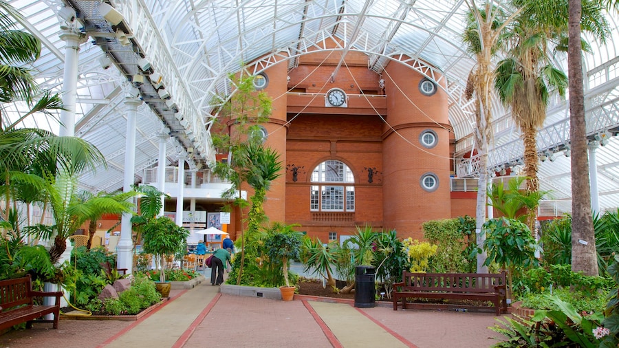 People\\\'s Palace and Winter Gardens featuring chateau or palace, interior views and a garden