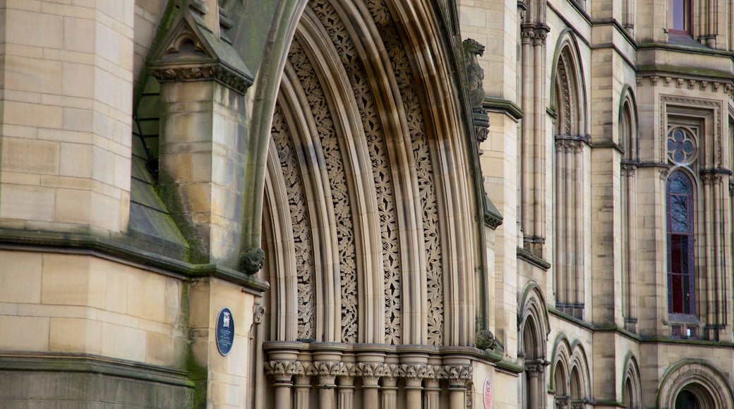 Albert Square featuring a square or plaza and religious elements