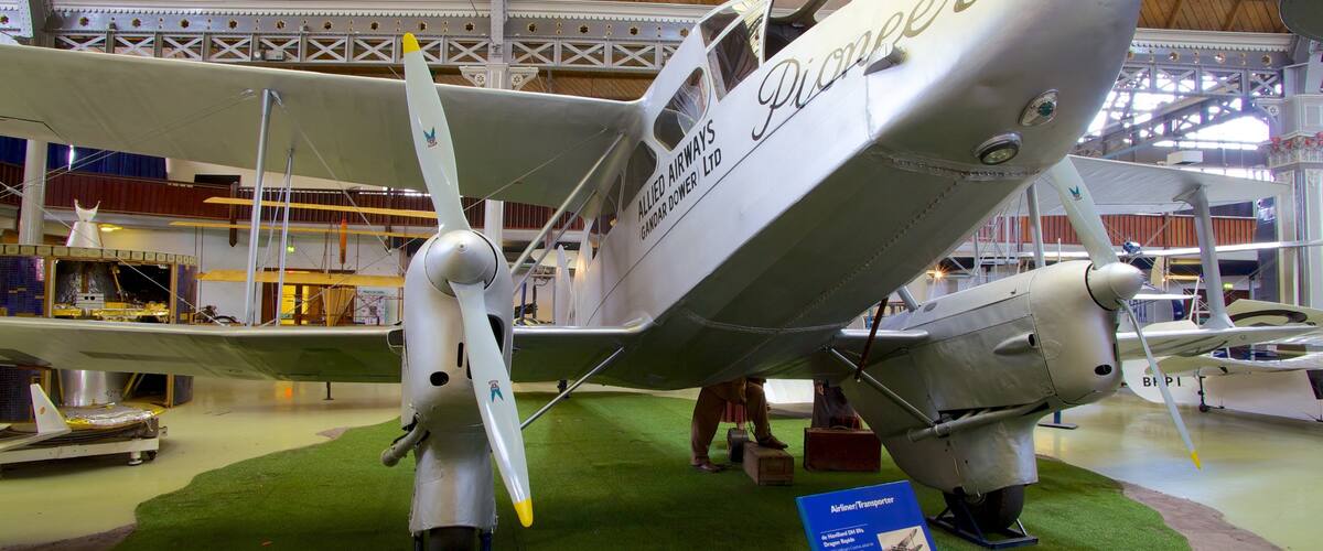 Museum of Science and Industry featuring interior views and aircraft