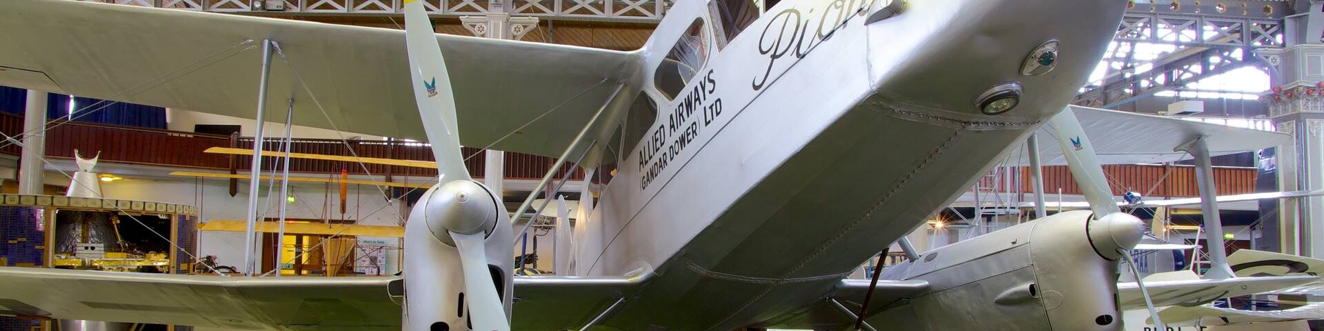 Museum of Science and Industry featuring interior views and aircraft