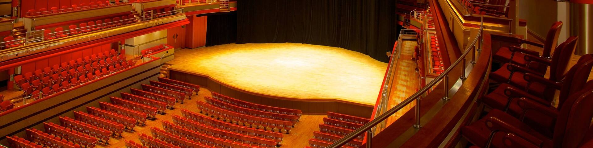 Symphony Hall which includes theatre scenes and interior views