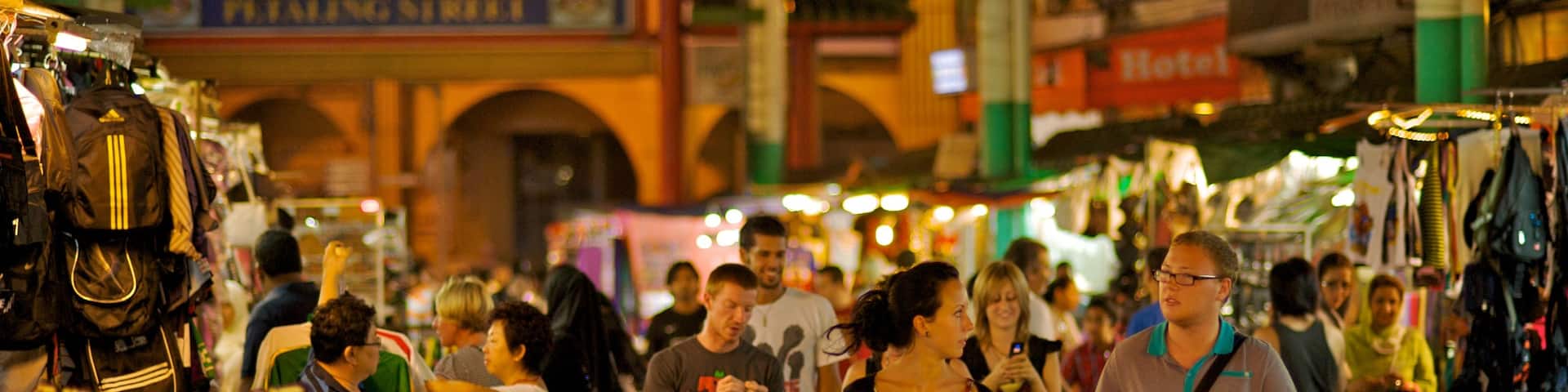 Kuala Lumpur featuring a city, night scenes and shopping