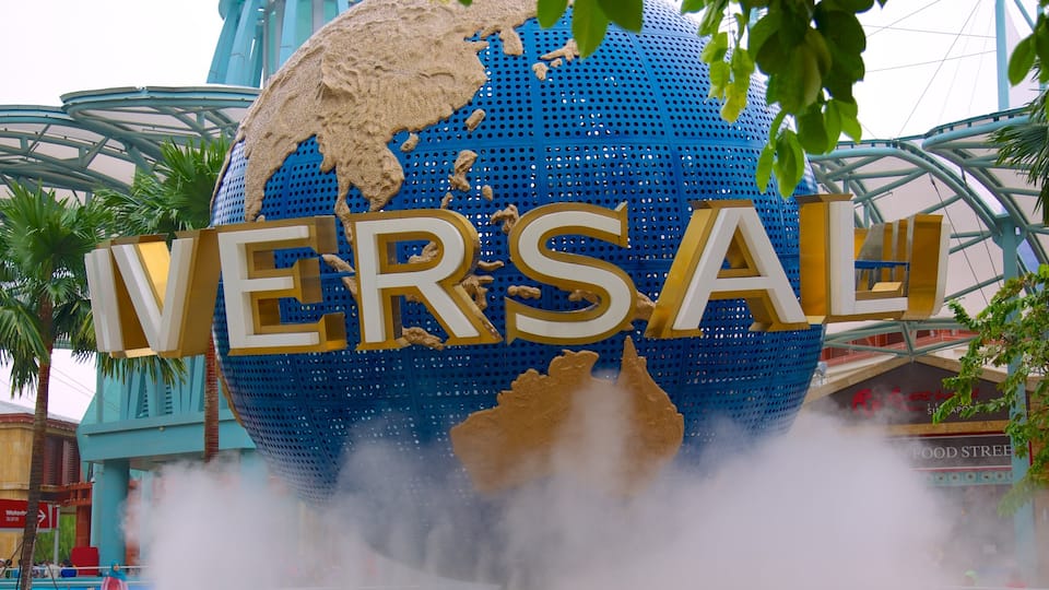 Sentosa showing rides and signage