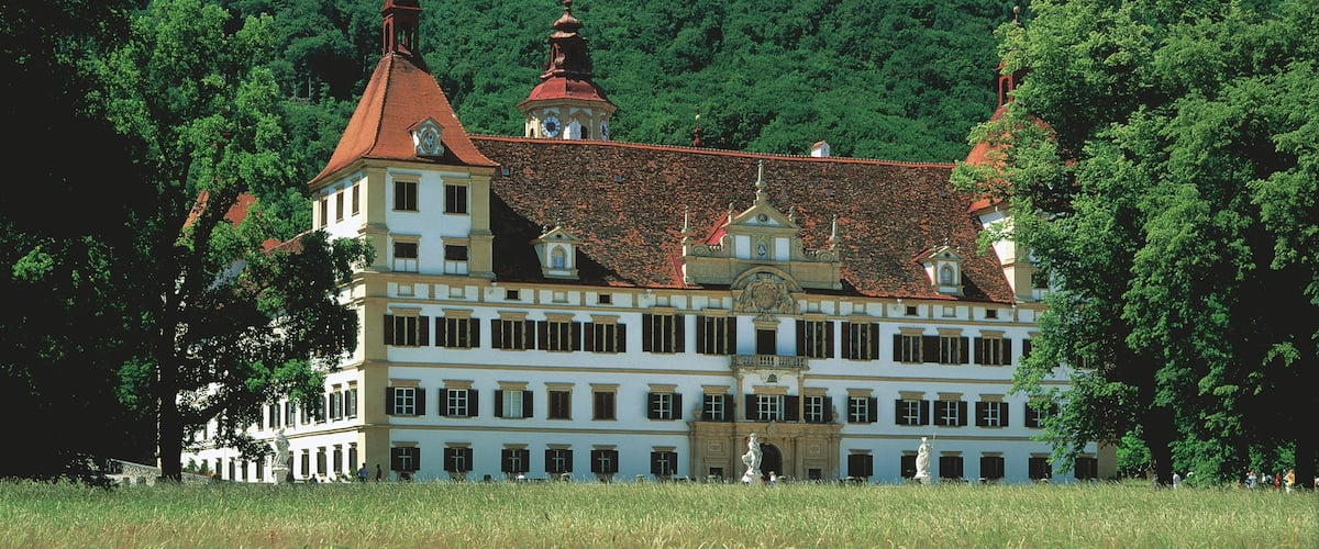 Eggenberg Palace featuring heritage architecture and a castle