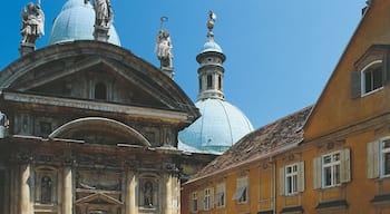 Mausoleum of Emperor Ferdinand II. showing heritage architecture and a monument