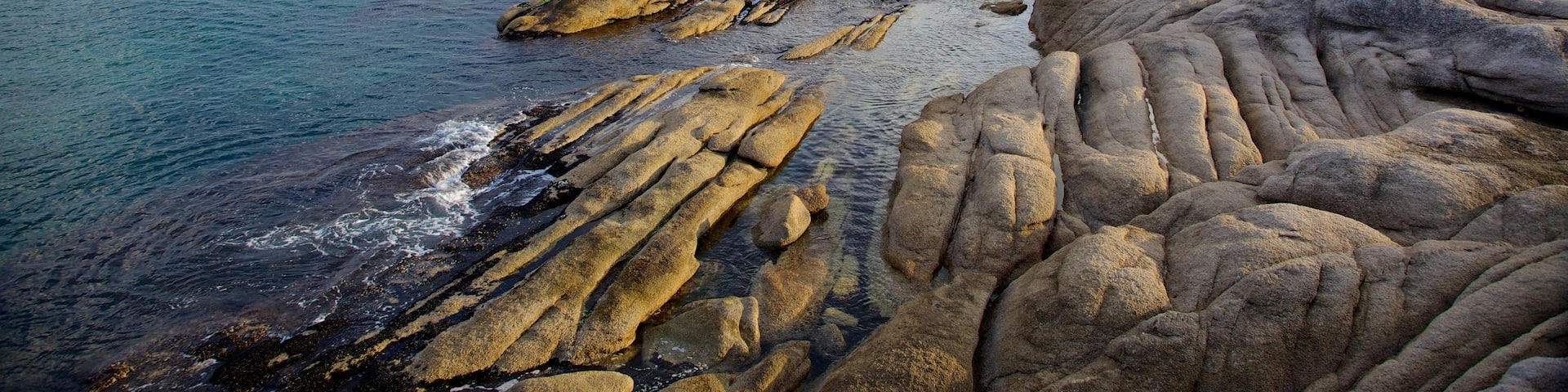 Sokcho which includes landscape views, views and rugged coastline