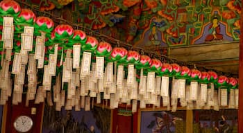 Temple Sinheungsa qui includes temple ou lieu de culte, éléments religieux et vues intérieures