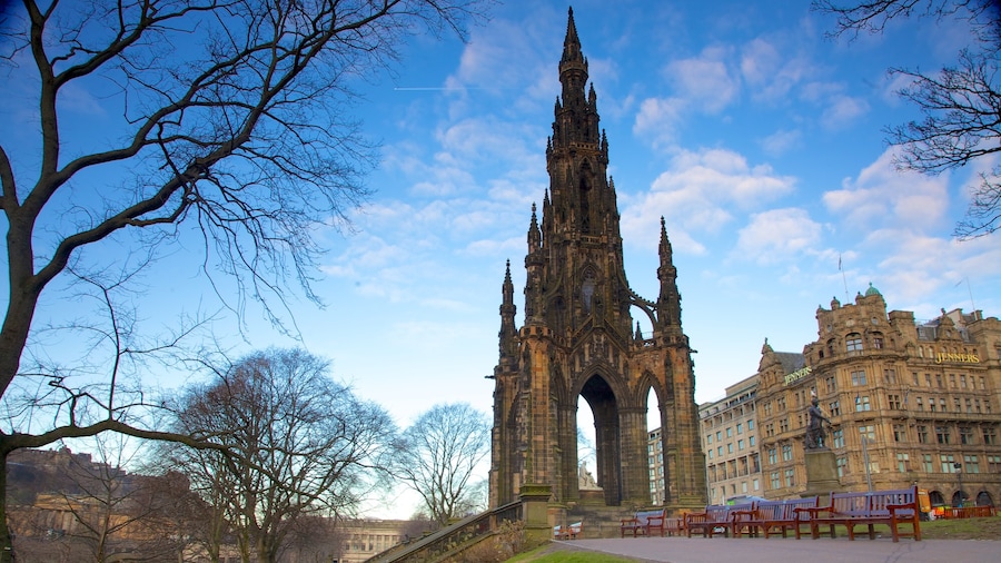 Scott Monument som viser et monument