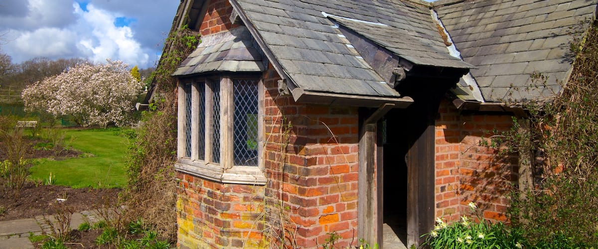 Arley Hall And Gardens featuring a small town or village, heritage architecture and a house