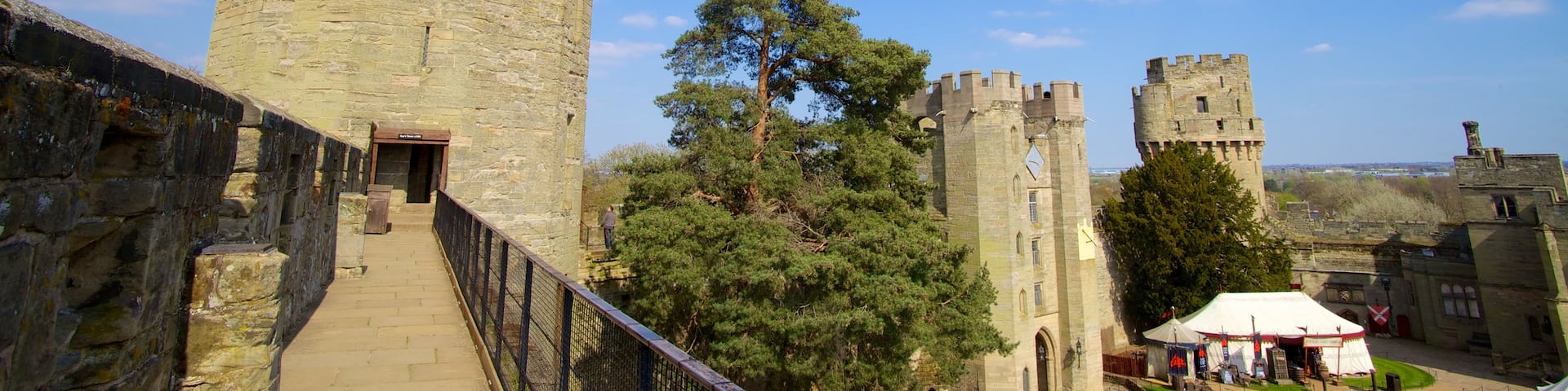 Warwick Castle featuring château or palace and heritage architecture