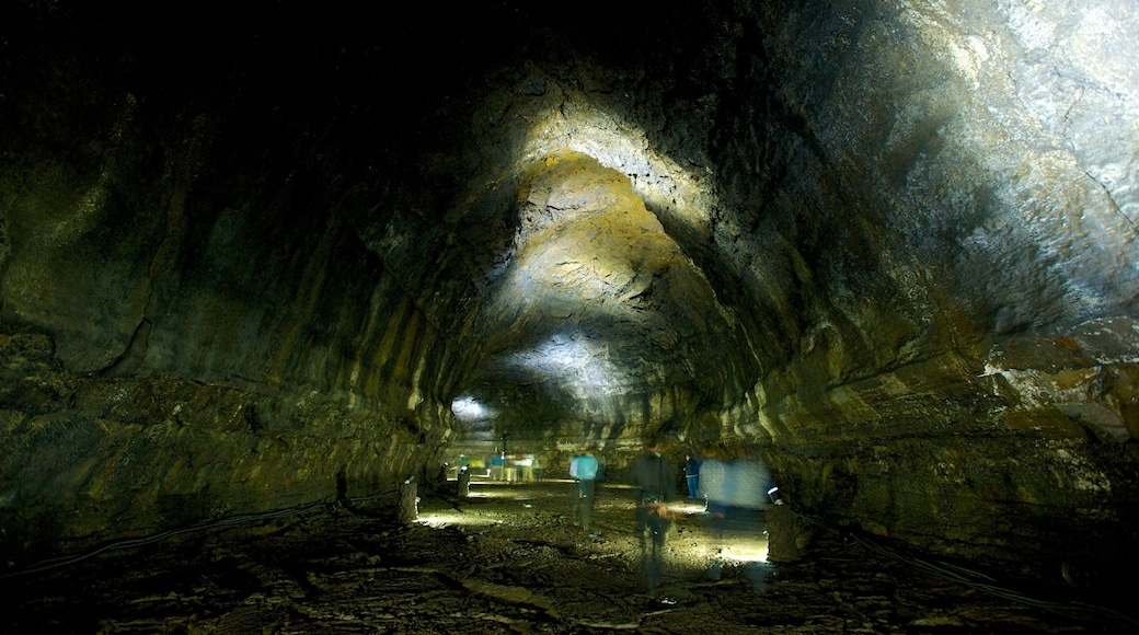 Cueva de tubo de lava de Manjanggul ofreciendo cuevas, espeleología y vistas interiores